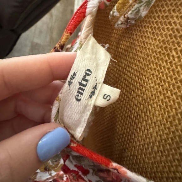 Entro Floral Lace Women's Top Tie neck Size Small - Picture 6 of 9